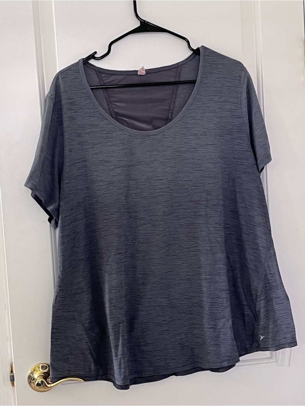 Old Navy Gray Scoop Neck Short Sleeve Tee